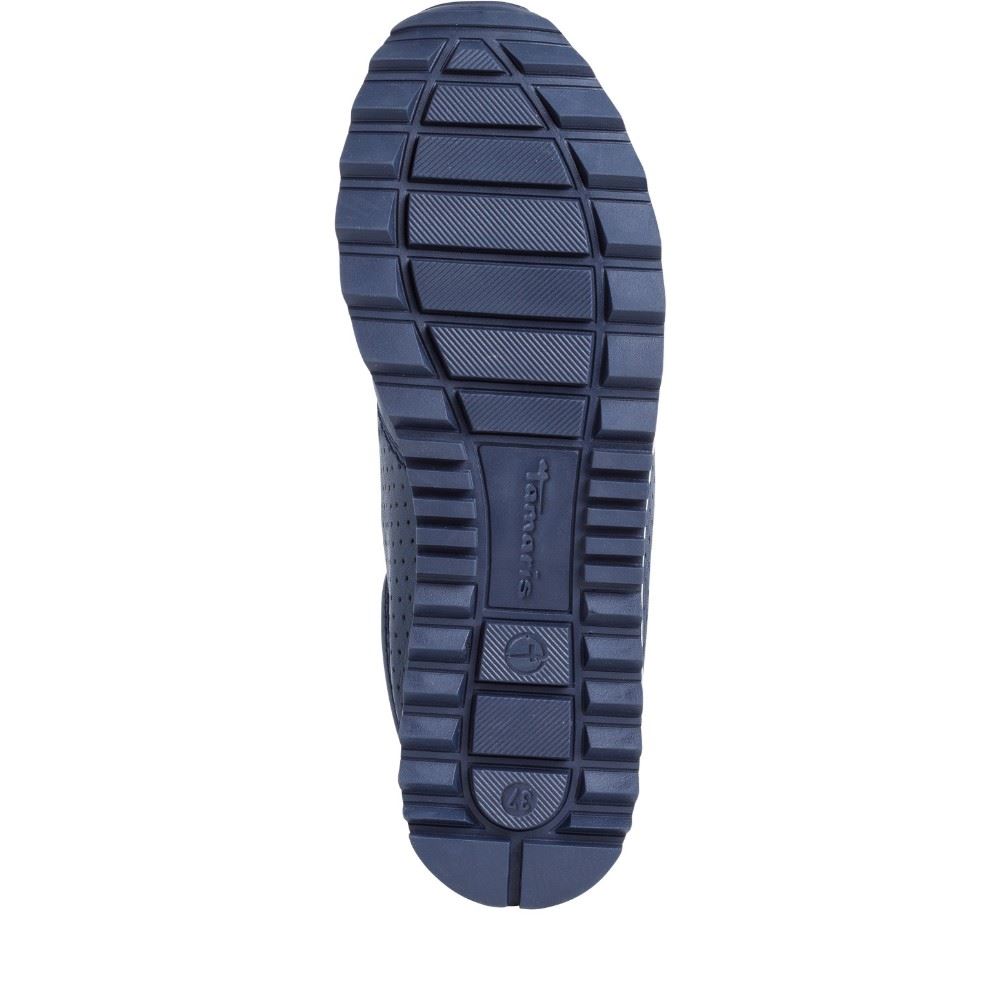 Tamaris Schnürer Sneaker Leder navy  1-1-23618-26 37 | 810 NAVY/WHITE | 