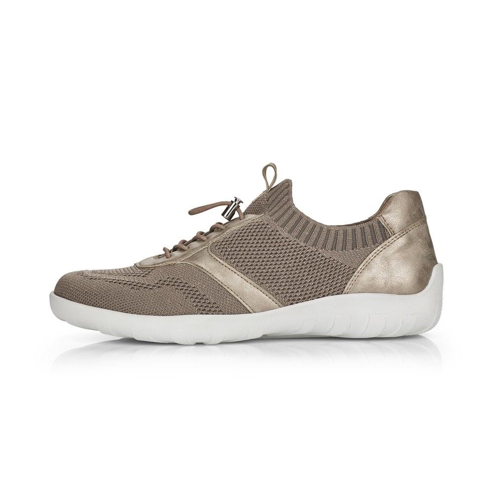 Remonte Sneaker Slipper beige softfoam R3511-64 37 | fango-spark/per | G