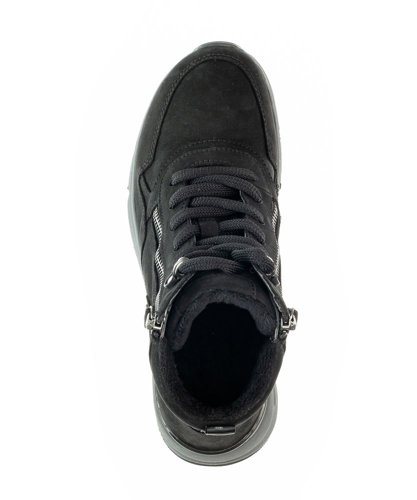 Gabor rollingsoft Schnürstiefelette Schnürschuh Rauleder OPTIFIT-Wechselfußbett  schwarz S22 96.888.47 5,5 | schwarz (Flausc | 