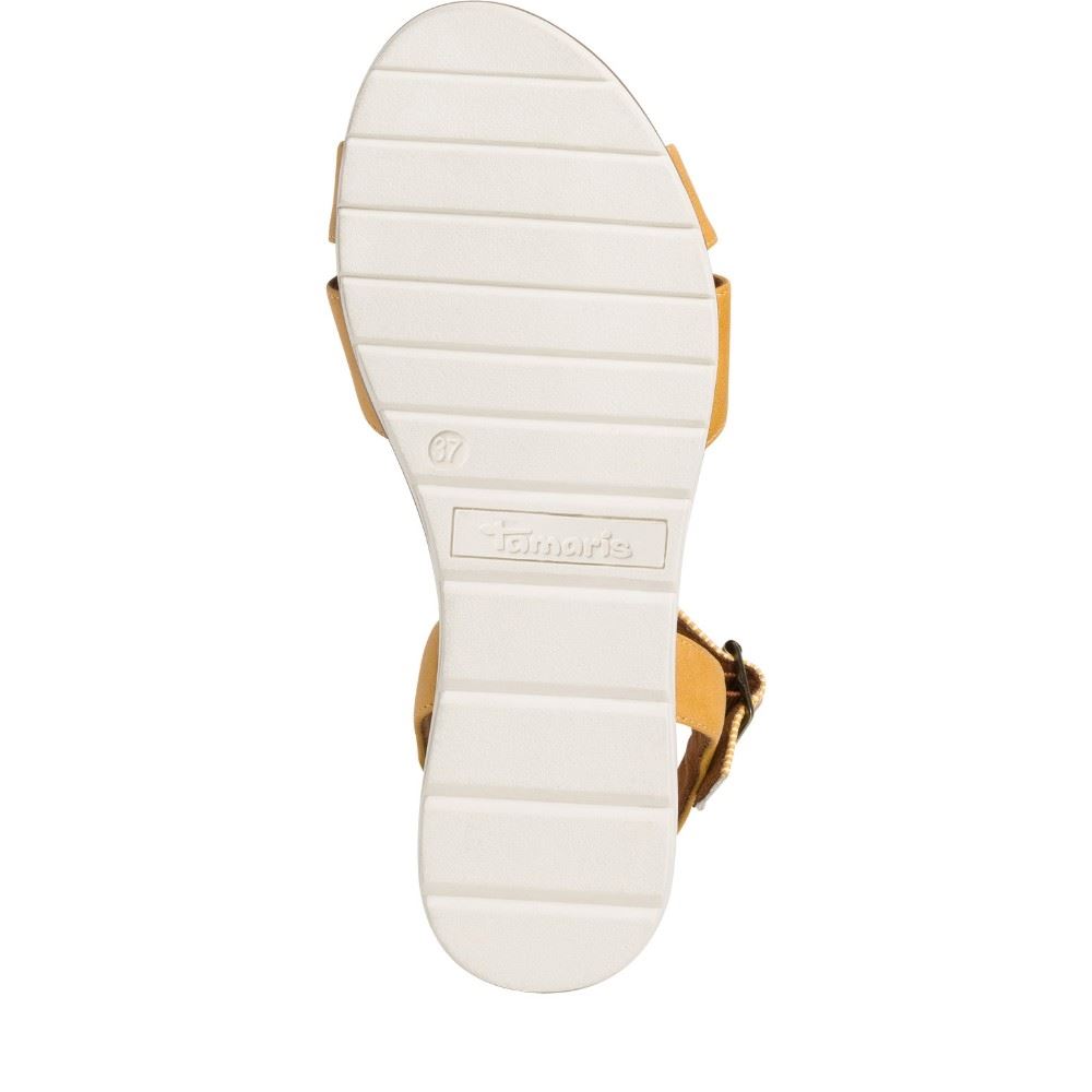 Tamaris Sandale Riemchen gelb blau 1-1-28110-26 36 | 654 SAFFRON COM | 