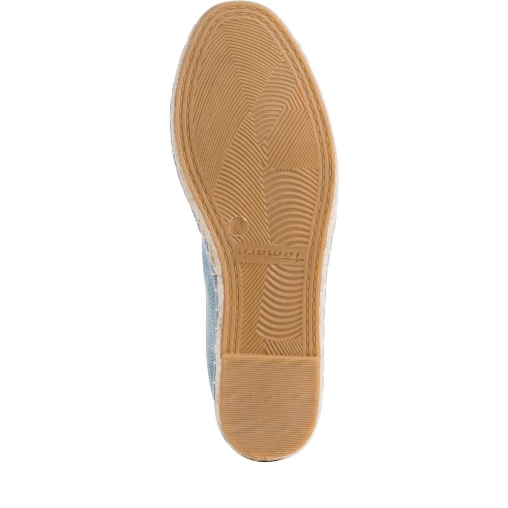 Tamaris Espadrill Slipper blau gestreift 1-1-24605-26 37 | 815 LT.DENIM JE | 