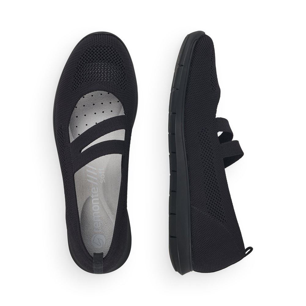 Remonte Damen Ballerinas schwarz R7102-01 