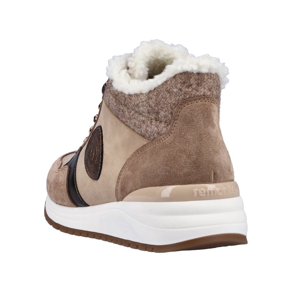 Remonte Damen Sneaker High Schnürschuh Wechselfußbett Warmfutter braun S22 R3772-60 