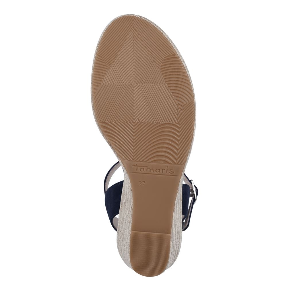 Tamaris Sandalette Keilabsatz navy S13  1-1-28300-20 