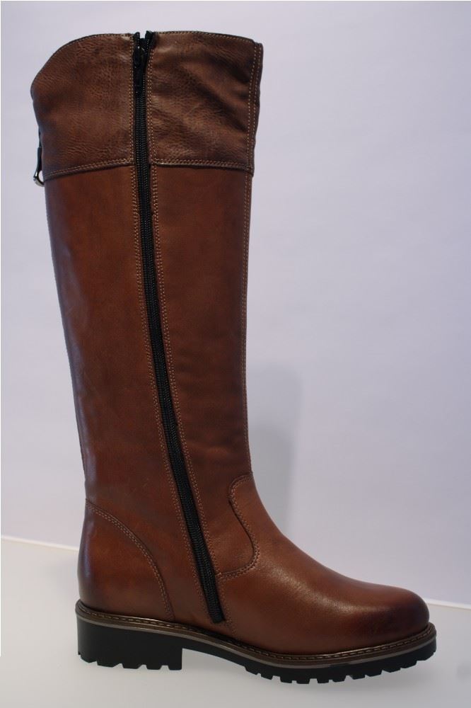 Remonte Stiefel Leder variabler Schaft  TEX-Membran braun R6581 