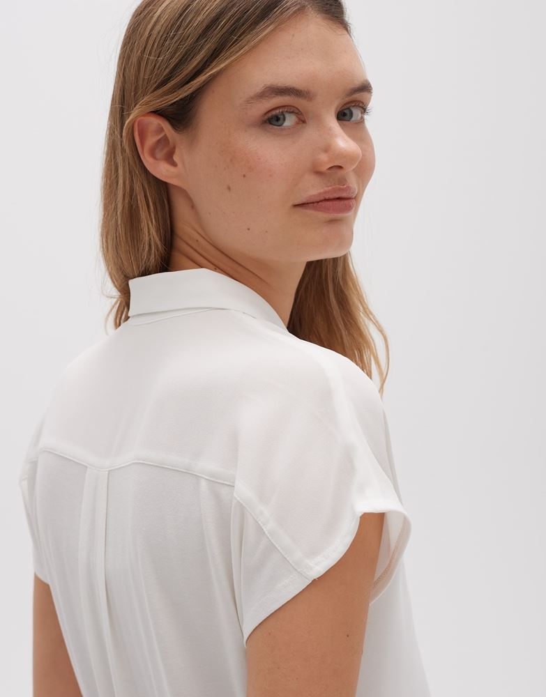 OPUS Shirtbluse Fuliso Kurzarm weiß S13 1016394624100 