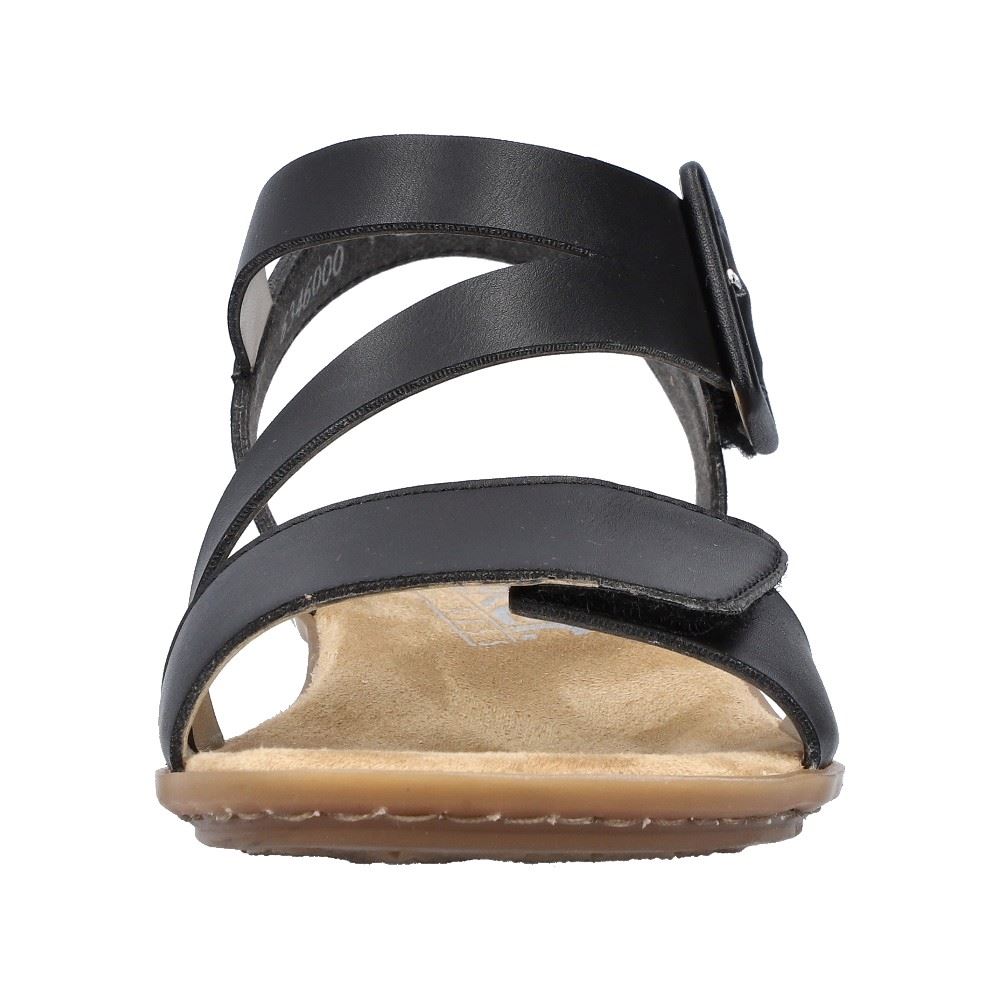 Rieker Antistress Sandalette Riemchen Klettverschluss schwarz S12 63460-00 