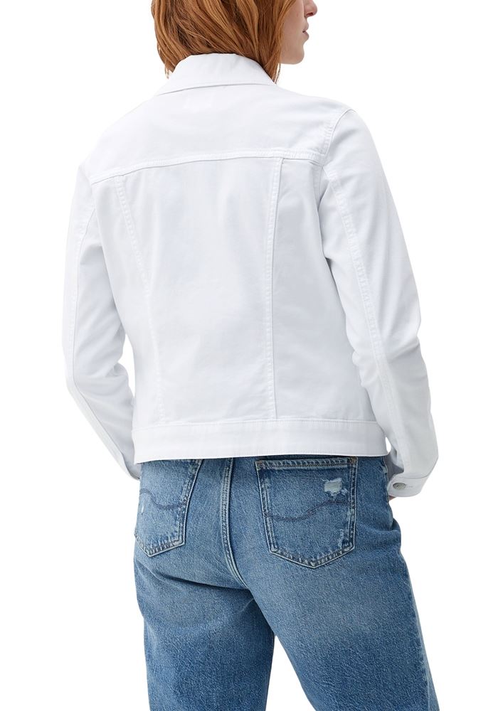 QS designed by Jeansjacke im Slim Fit weiß, lila, grün S13  2127985 