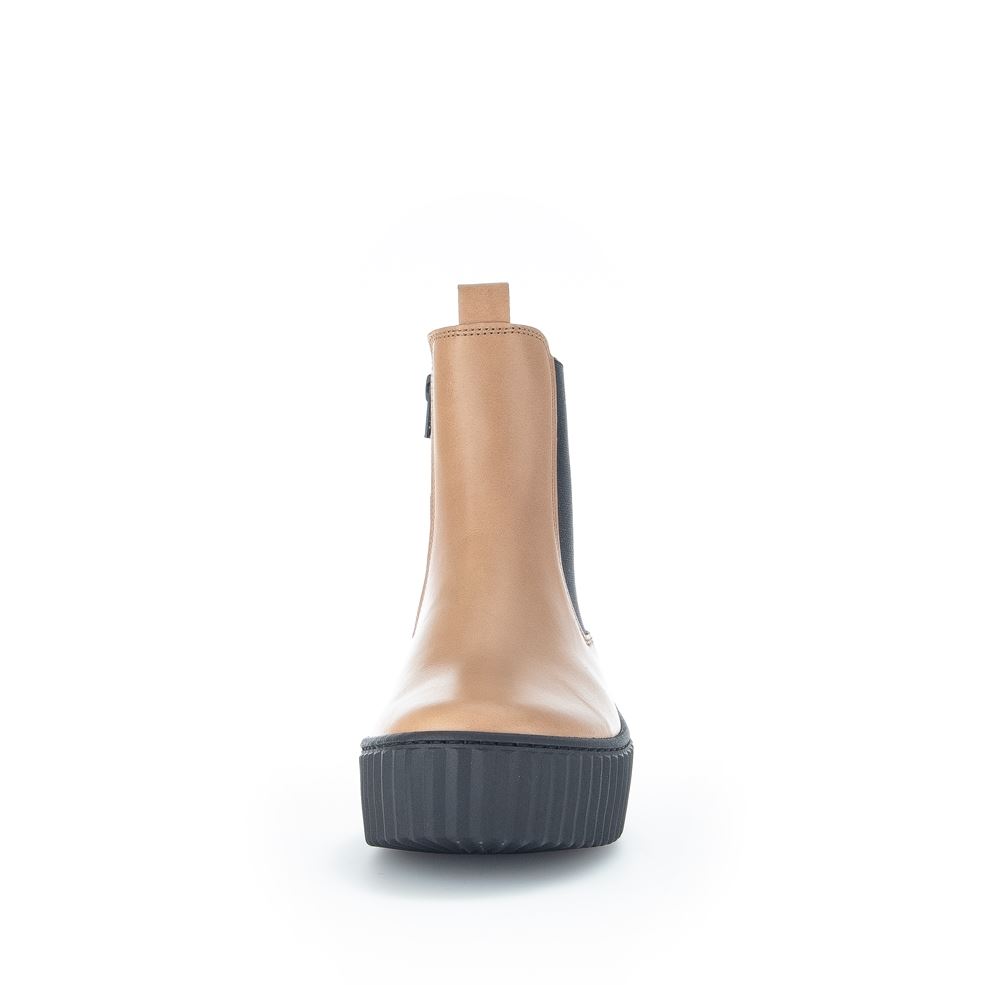 Gabor by Yvonne Catterfeld Chelsea-Boot Leder Wechselfußbett braun S22 93.712.24 