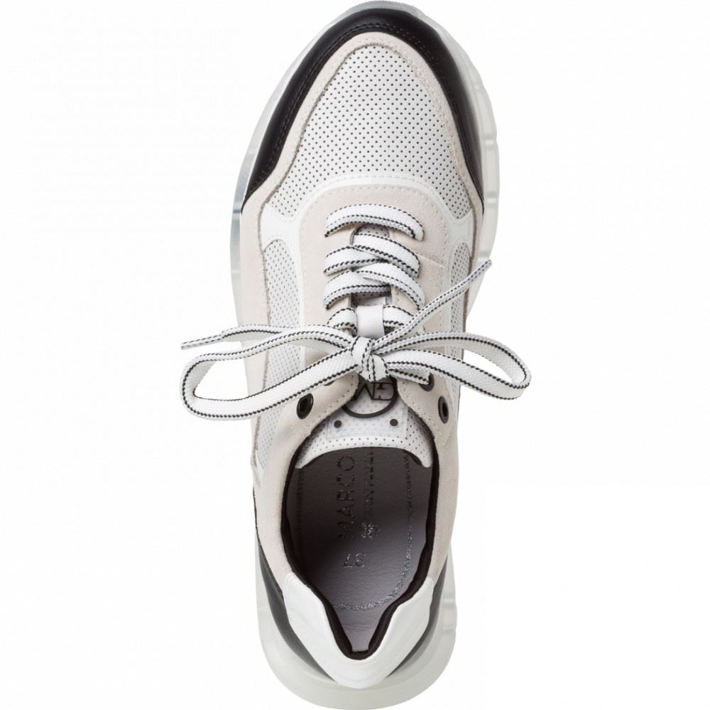 Marco Tozzi Guido Maria Kretschmer Sneaker Schnürer Plateau weiß 2-2-83702-26 41 | 110 WHITE/BLACK | 