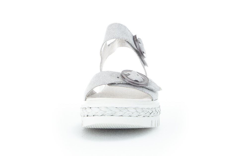 Gabor Plateau Sandale Rauleder grau S12  84.621.19 5,5 | light grey | F