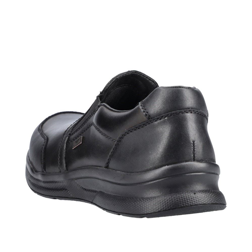 Rieker Antistress Herren Slipper Schlupfschuh klassisch Leder TEX- Membran extraweit schwarz S22 14850-00 43 | schwarz/nero | H