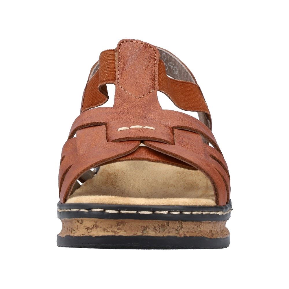 Rieker Antistress Keilsandalette Sohle Korkoptik braun S12 62918-22 41 | cognac | E