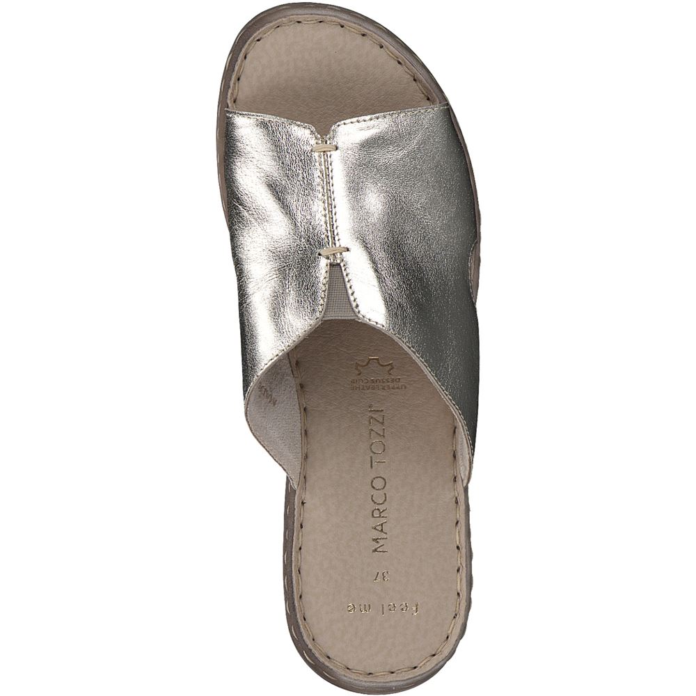 Marco Tozzi Pantolette Leder weiß, platinum S13 2-2-27901-20 
