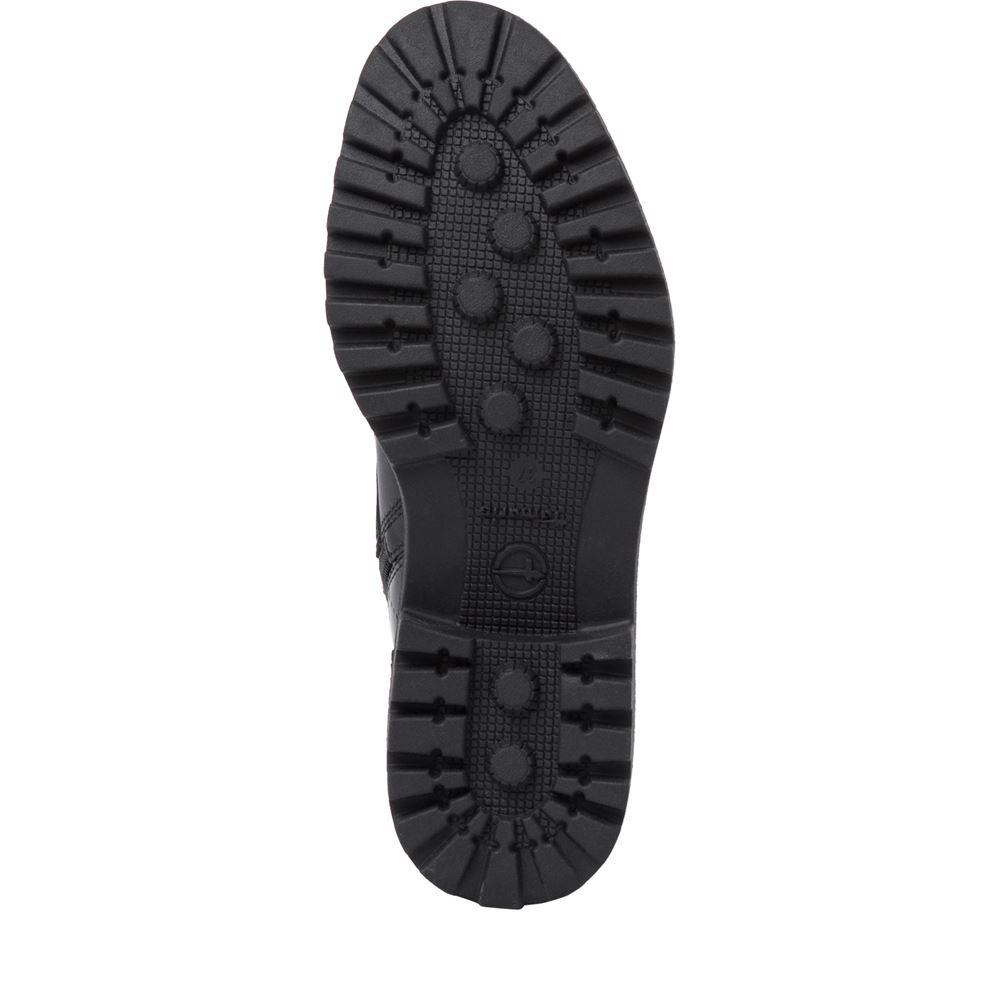 Tamaris Schnürboots, Schnürstiefelette Logo- Prägung TOUCHit-Fußbett  schwarz S22 1-1-25224-29 39 | 001 BLACK | 
