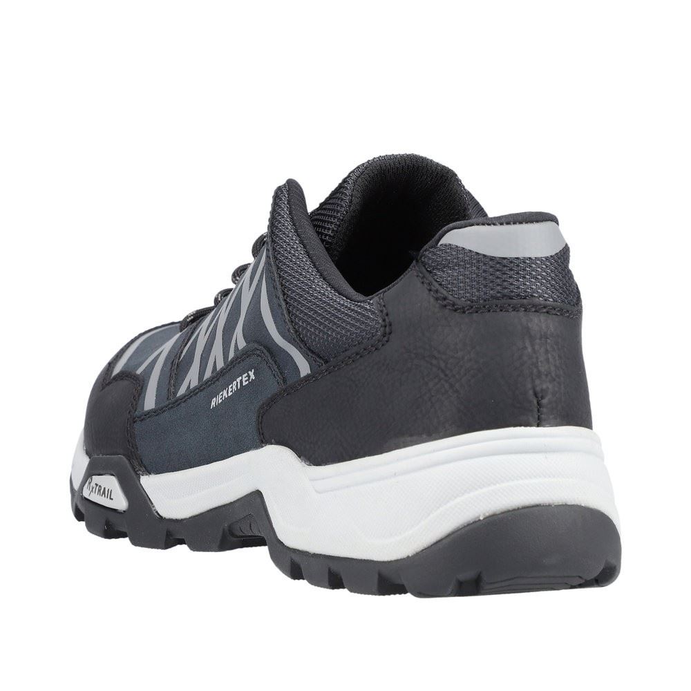 Rieker Antistress Herren Schnürhalbschuh Trekkingschuh TEX- Membran blau S22 16602-14 41 | schwarz/dust/pa | G