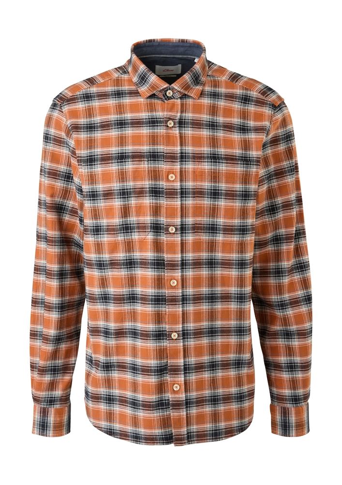 s.Oliver Hemd Regular: Karohemd aus Twill S22 2121004 