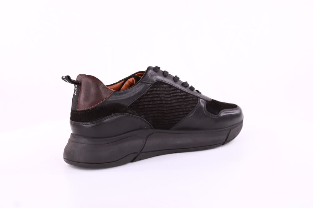 Marc Shoes Herren Sneaker LUCAS Schnürschuh Leder schwarz S21 831711 42 | 01197 black | 