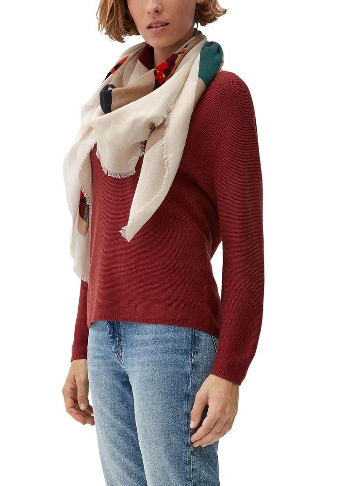 s.Oliver Tuch mit Herringbone-Struktur S22 2121541 OneSize | 59D7 BLUE | 