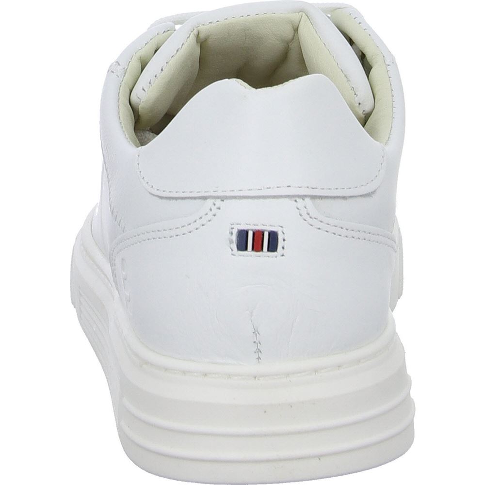 Bullboxer Herren Sneaker Schnürschuh Leder weiß S13 213K26611F 