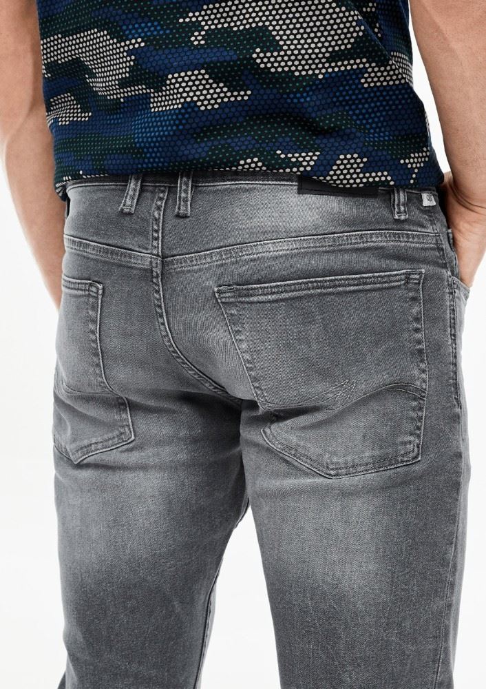 QS designed by schmale Stretchjeans grau S13  2005616 W33 | 95Z4 grey stret | L34