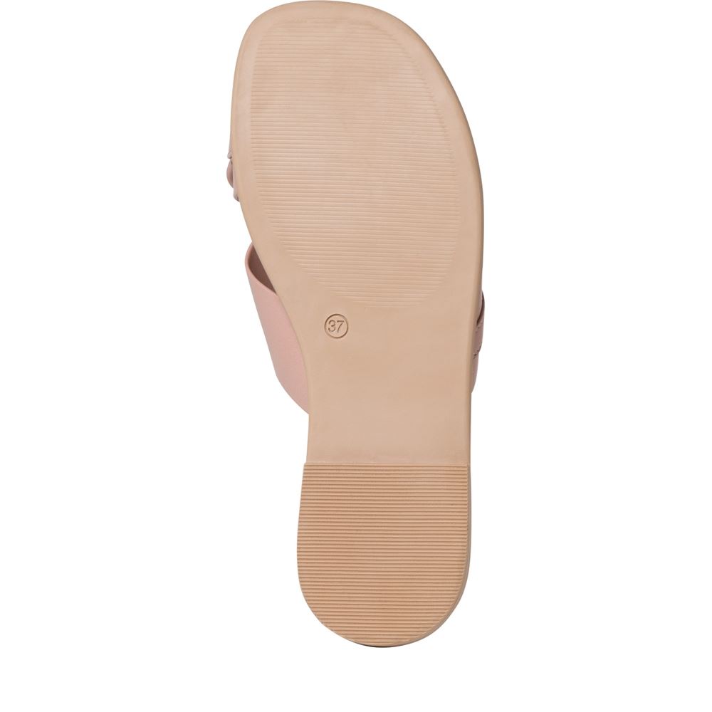 Marco Tozzi Pantolette Leder rosa schwarz S12  2-2-27121-28 37 | 408 NUDE | 