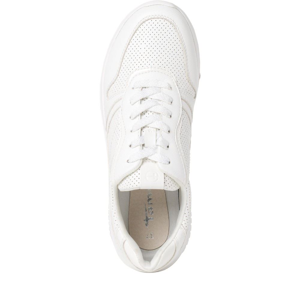 Tamaris Sneaker Wechselfussbett blau und weiß S12 1-1-23746-28 38 | 156 WHITE PUNCH | 