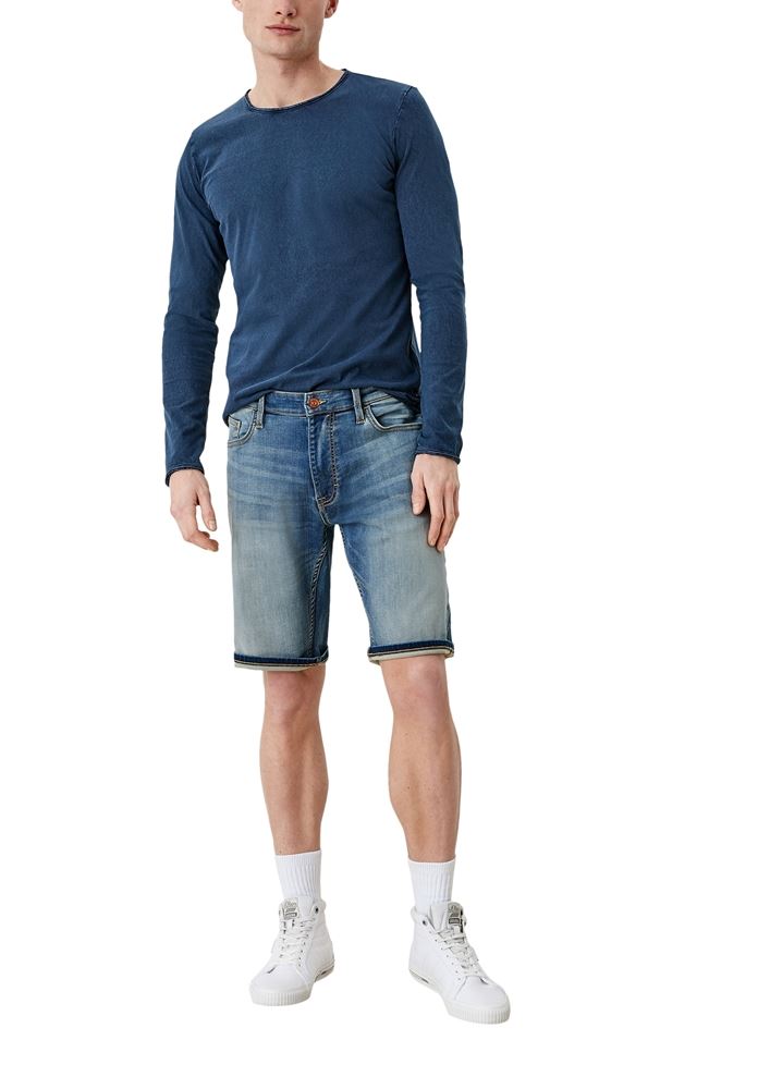 QS designed by Herren Jeans- Shorts blau S12  2111945 