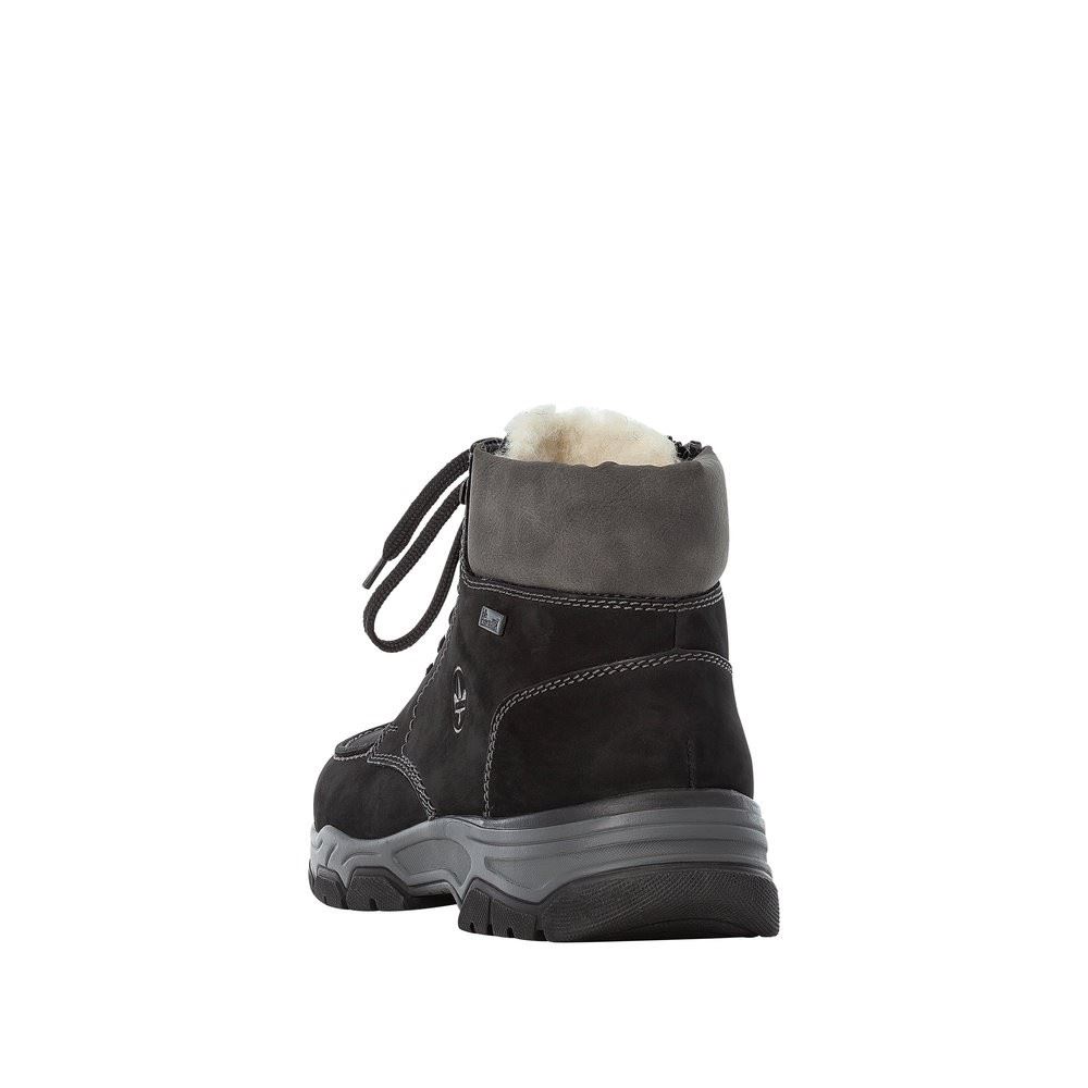 Rieker Antistress Herren Schnürboot Schnürschuh Leder TEX- Membran schwarz S22 31240-00 