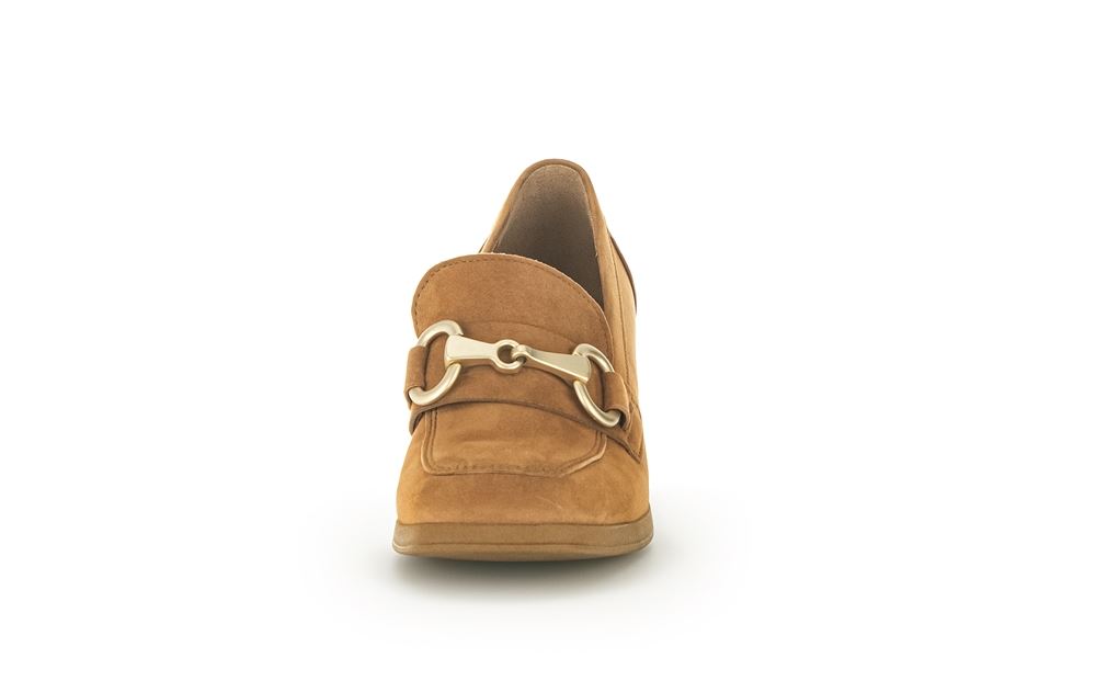 Gabor Trotteur Hochfrontpumps Rauleder Schmuck-detail braun S23 35.292.14 