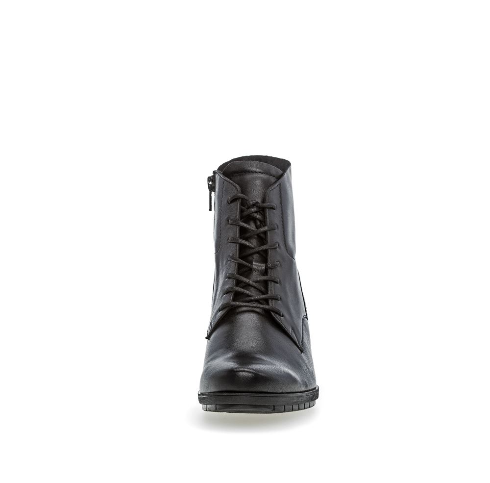 Gabor Schnürstiefelette Leder Comfort- Mehrweite H schwarz S23 36.605.57 