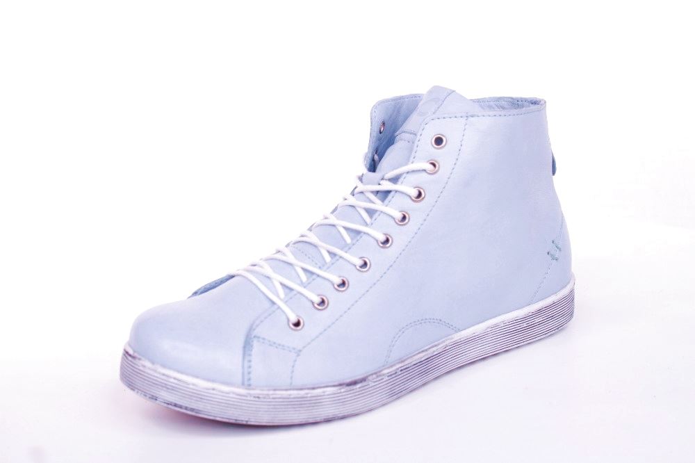 Andrea Conti Sneaker High Leder Reißverschluss blau S12  0341500821 42 | pastellblau | 