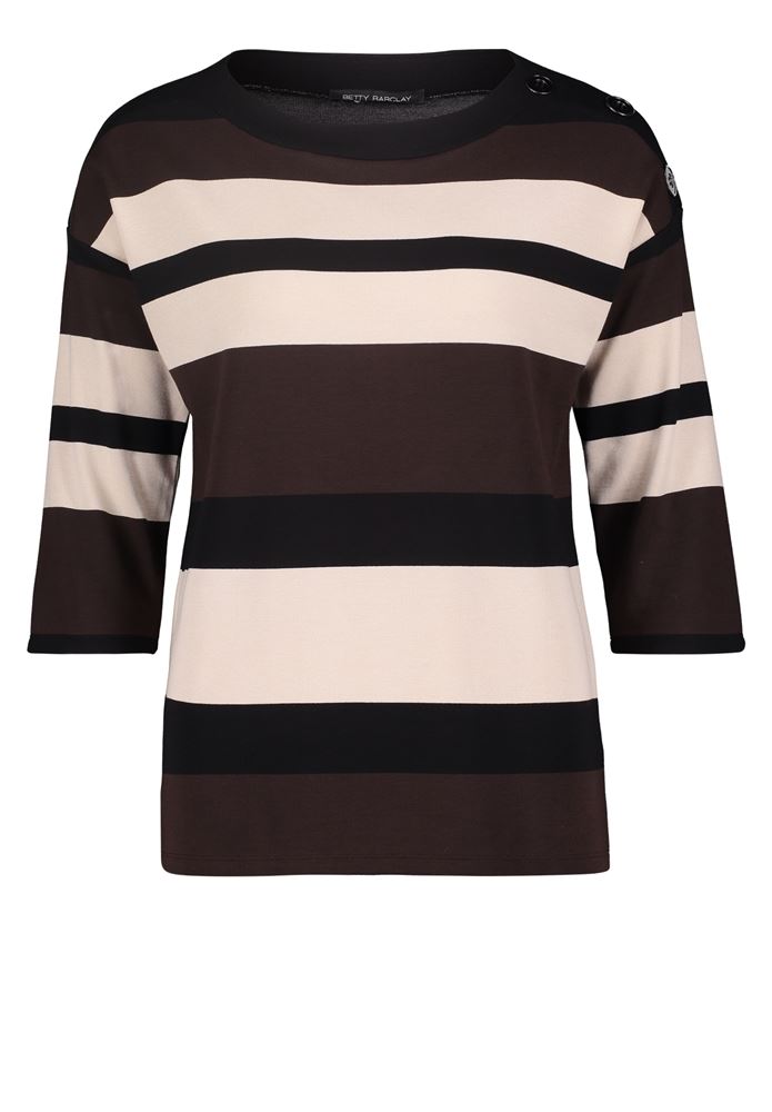 Betty Barclay Sweatshirt gestreift U - Boot Ausschnitt 3/4 Arm S21 22282986 