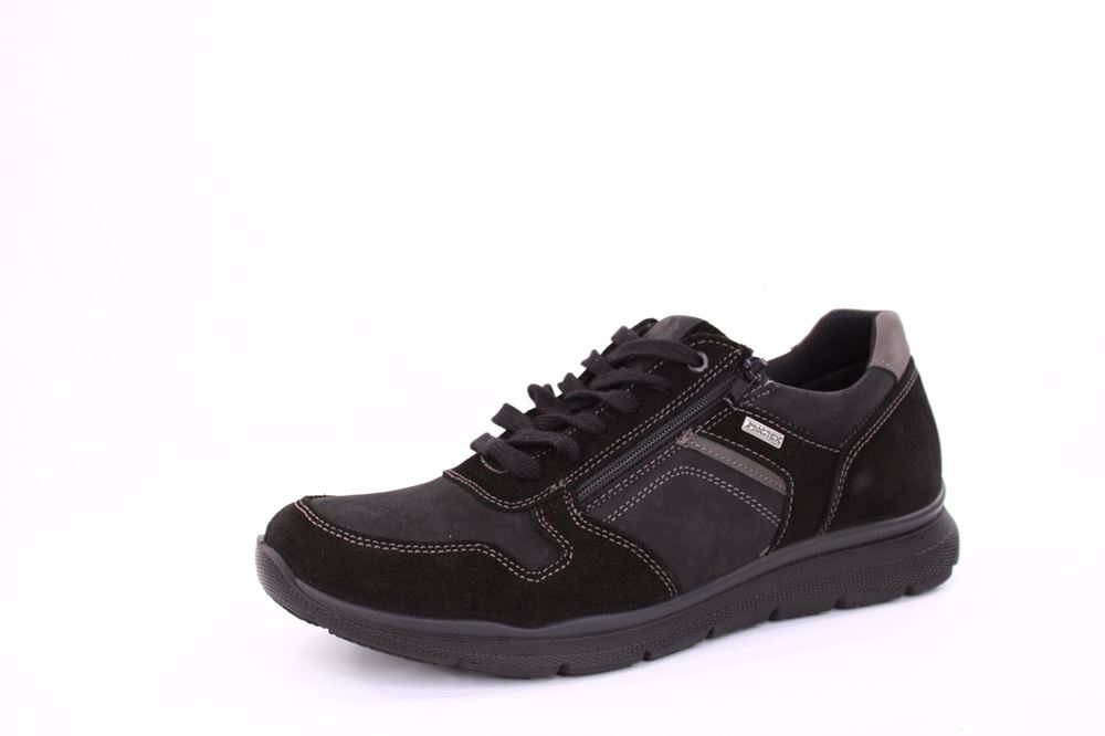 IMAC Herren Schnürschuh Sneaker  Nubukleder bequem schwarz S21 803178 40 | nero | 