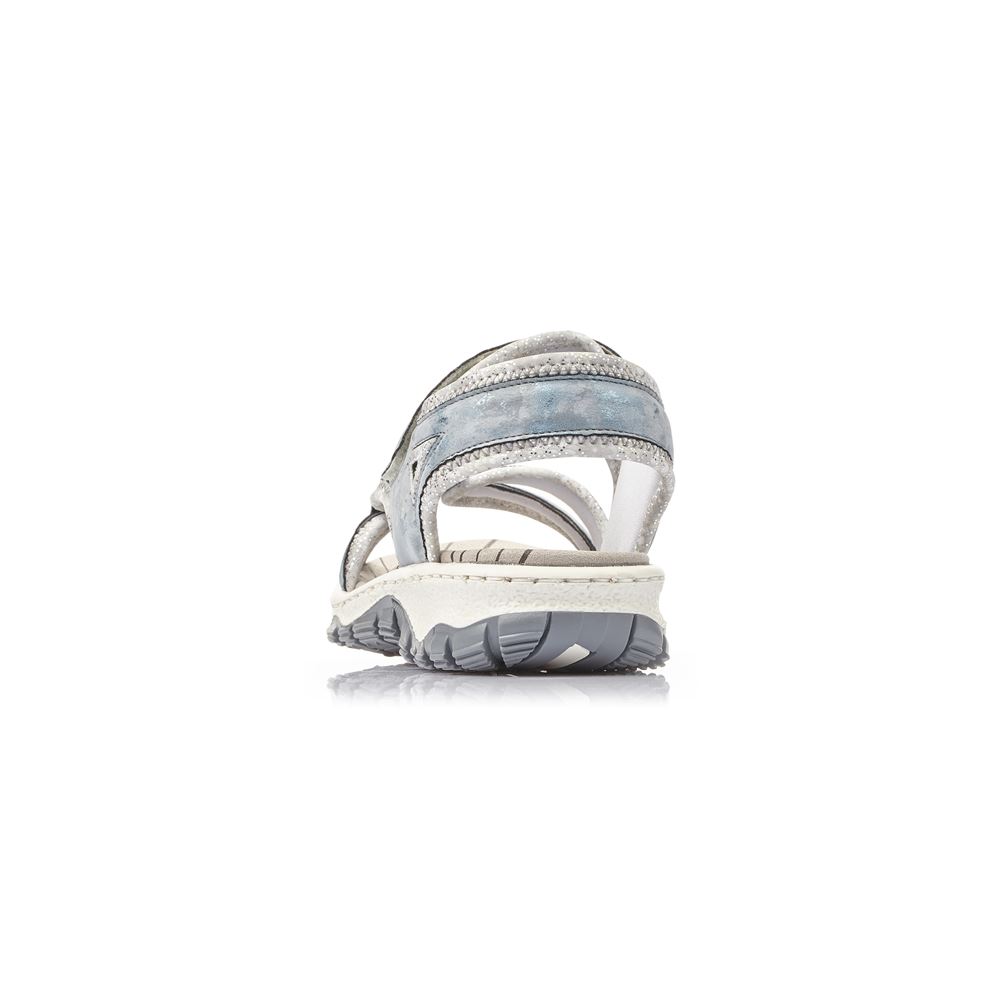 Rieker Sandale Trekking Antistress Klettverschluss Trekking blau 68879-12 39 | heaven/silverfl | E