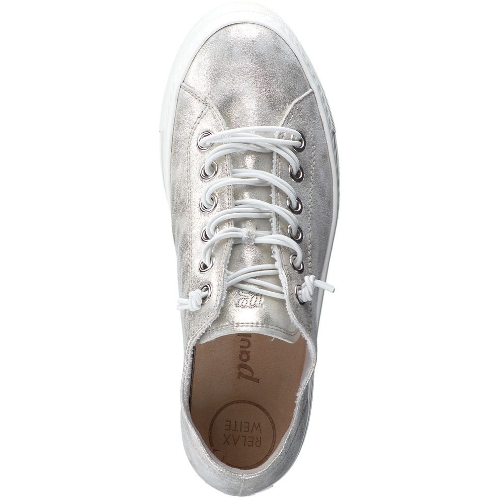 Paul Green Super Soft Pauls mit Relax Weite Wechselfußbett Leder metallic silber S13 4081-033 