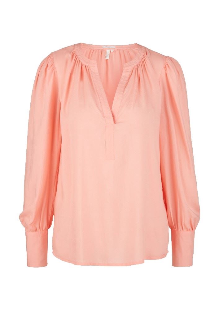 QS designed by Modalbluse mit Falten-Detail pink  2058807 