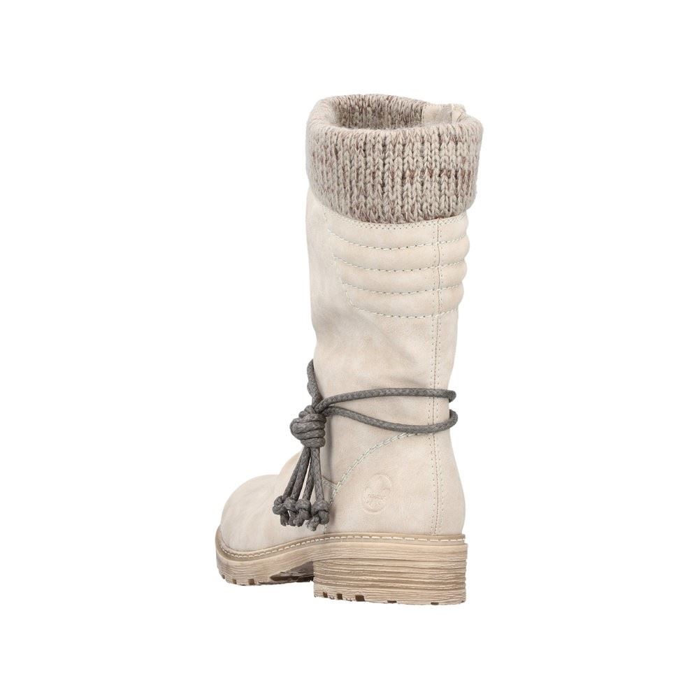 Rieker Antistress Damen Stiefel TEX-Membran Warmfutter Strickbund beige S22 Z4755-60 