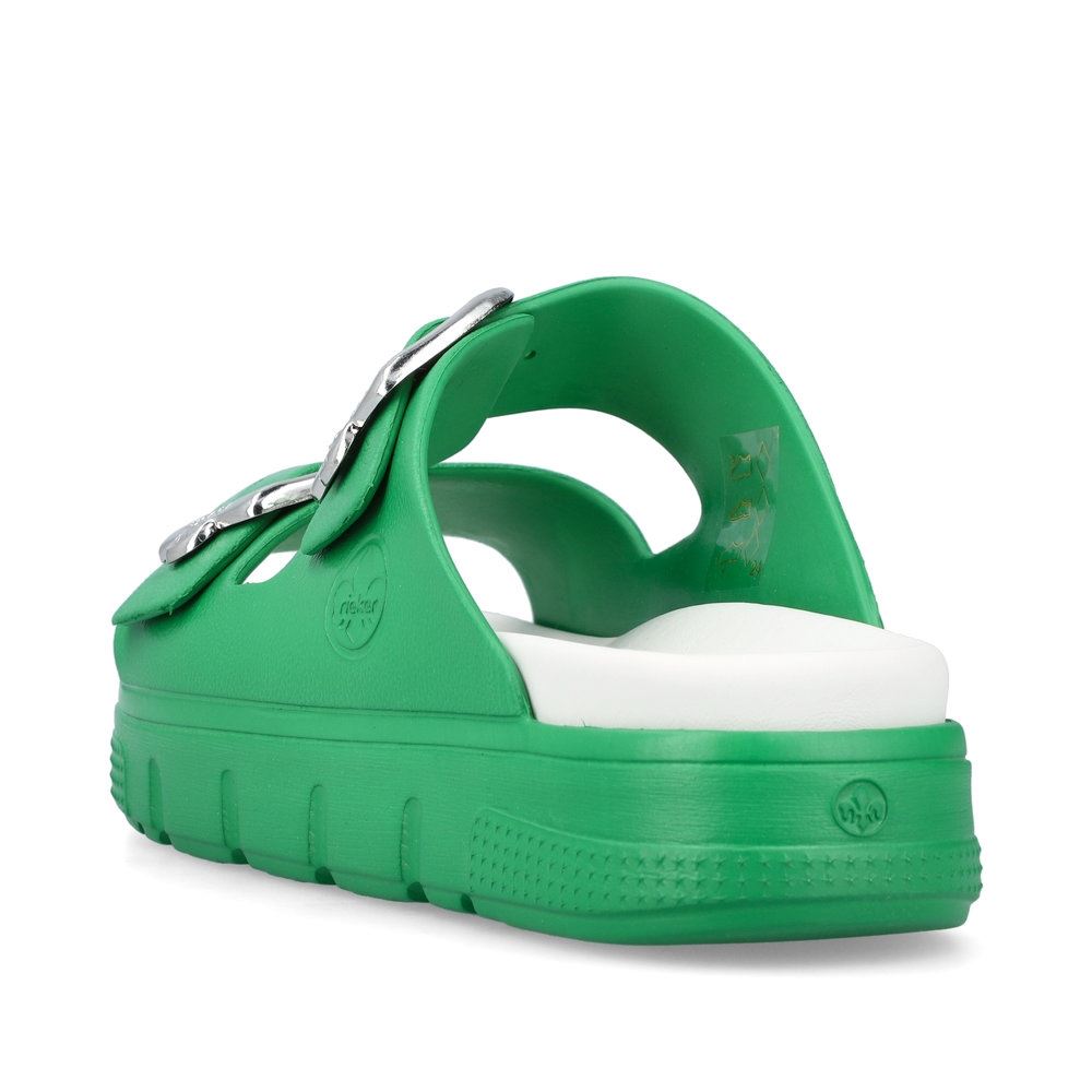Rieker Damen Pantolette Plateauabsatz grün S13  P2180-53 