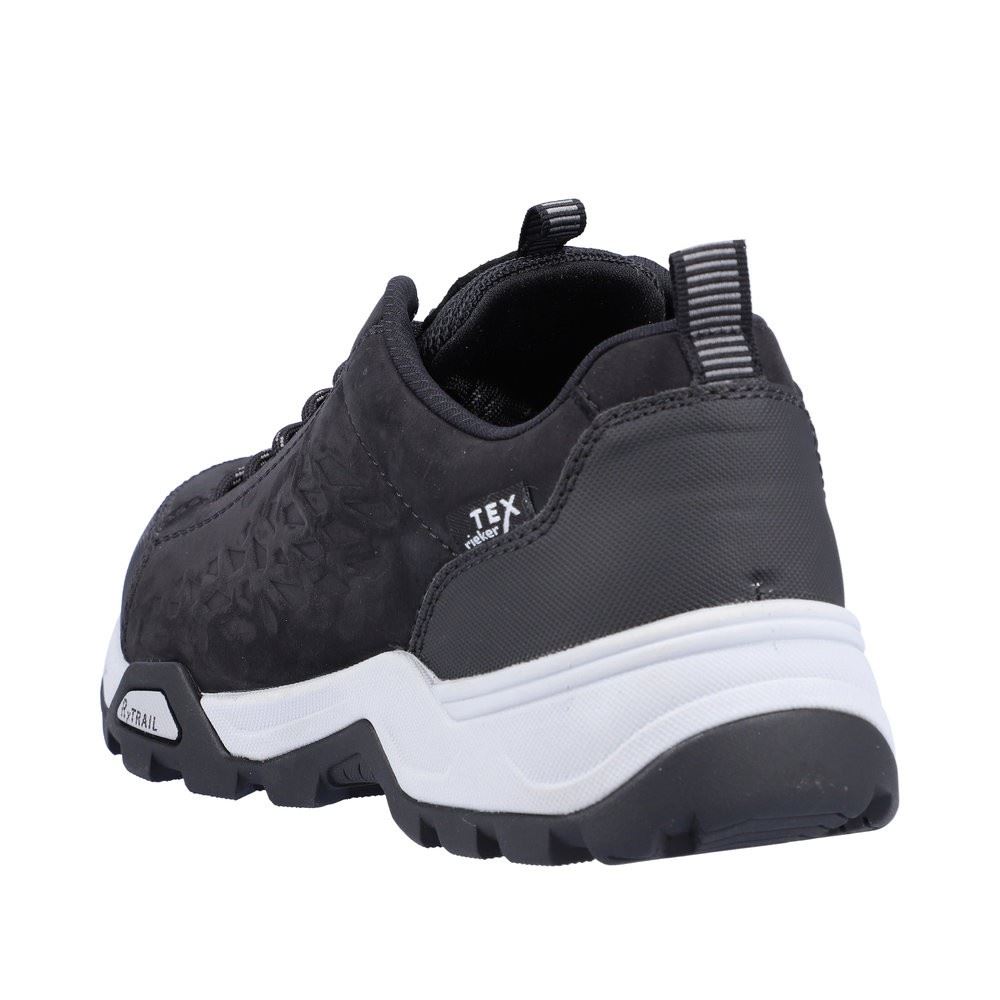Rieker Antistress Herren Schnürhalbschuh Trekkingschuh TEX- Membran Wechselfußbett schwarz S22 16601-00 