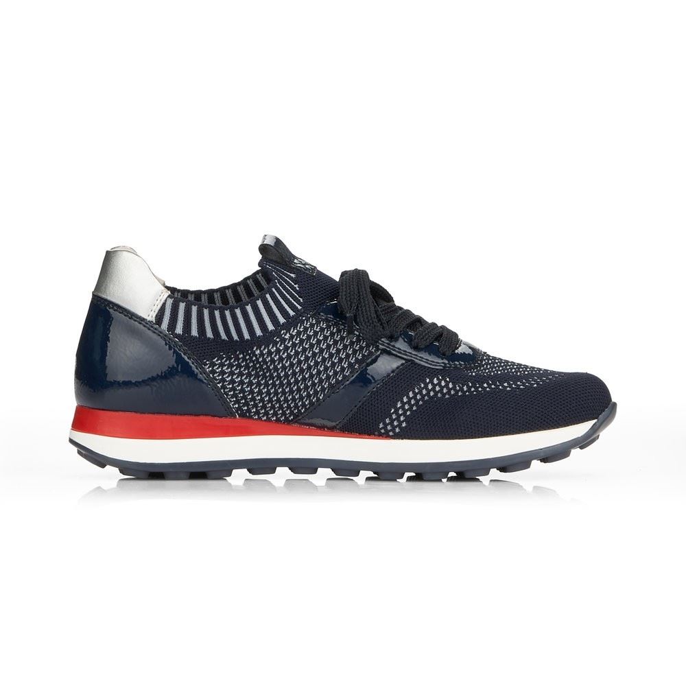 Remonte Sneaker Schnürer Halbschuh softfoam blau D1813-14 