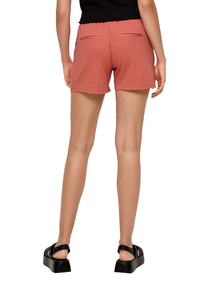 QS designed by Regular: Shorts aus Viskosemix orange, schwarz S13  2131211 