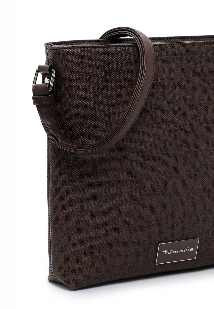 Tamaris Umhängetasche Crossbody- Bag Jody Allover- Logo- Print braun S22 31984,200 