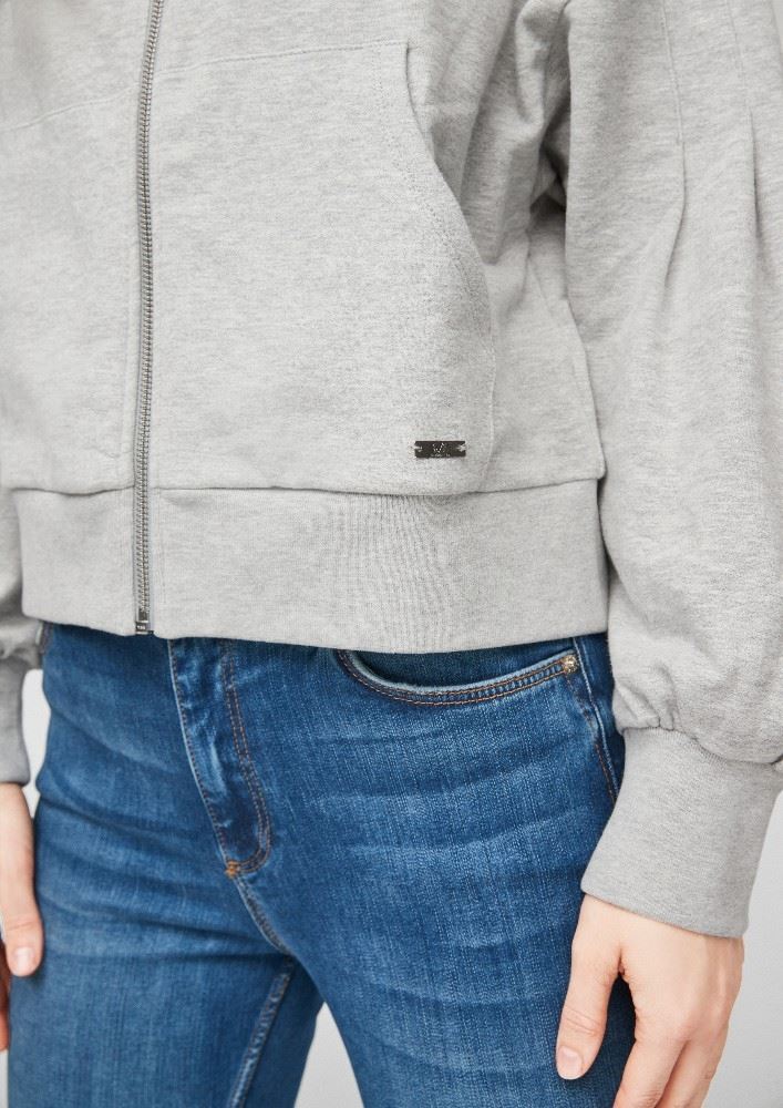 QS designed by Sweatjacke mit weiten Ärmeln 2058949 