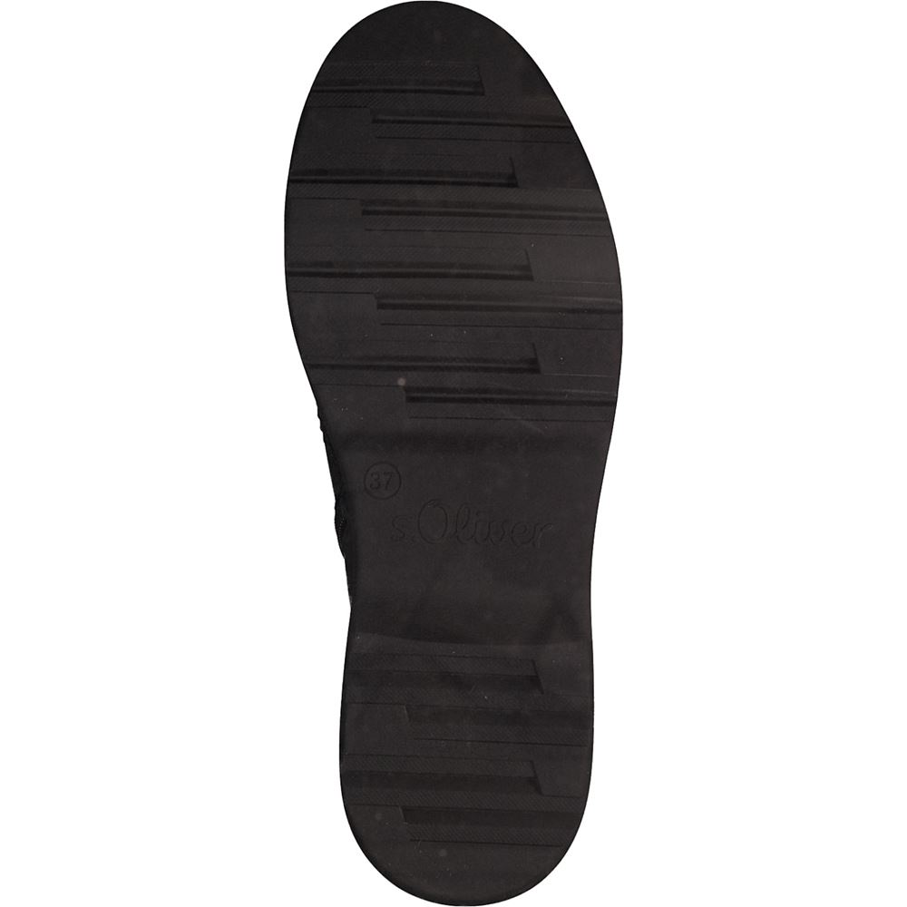 s.Oliver Damen Stiefelette Stretcheinsatz Lack- Details blau S22 5-5-25444-39 37 | 891 NAVY COMB. | 