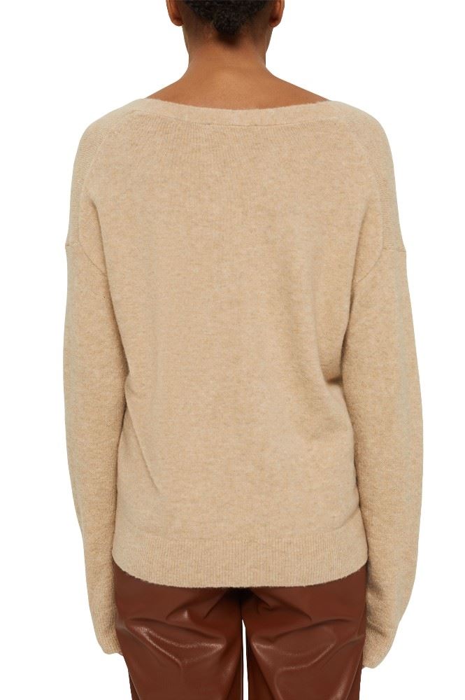 ESPRIT V-Neck-Pullover mit Wolle 991EE1I325 