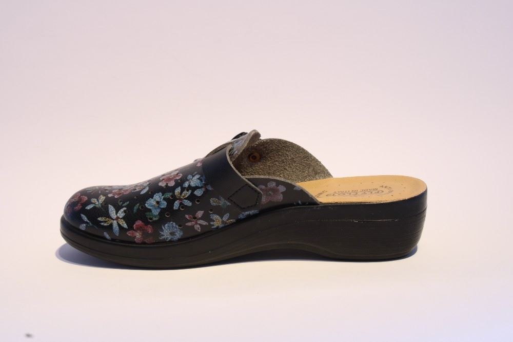 Fly Flot Hausschuh Hauspantolette schwarz 855378 41 | schwarz/komb | 