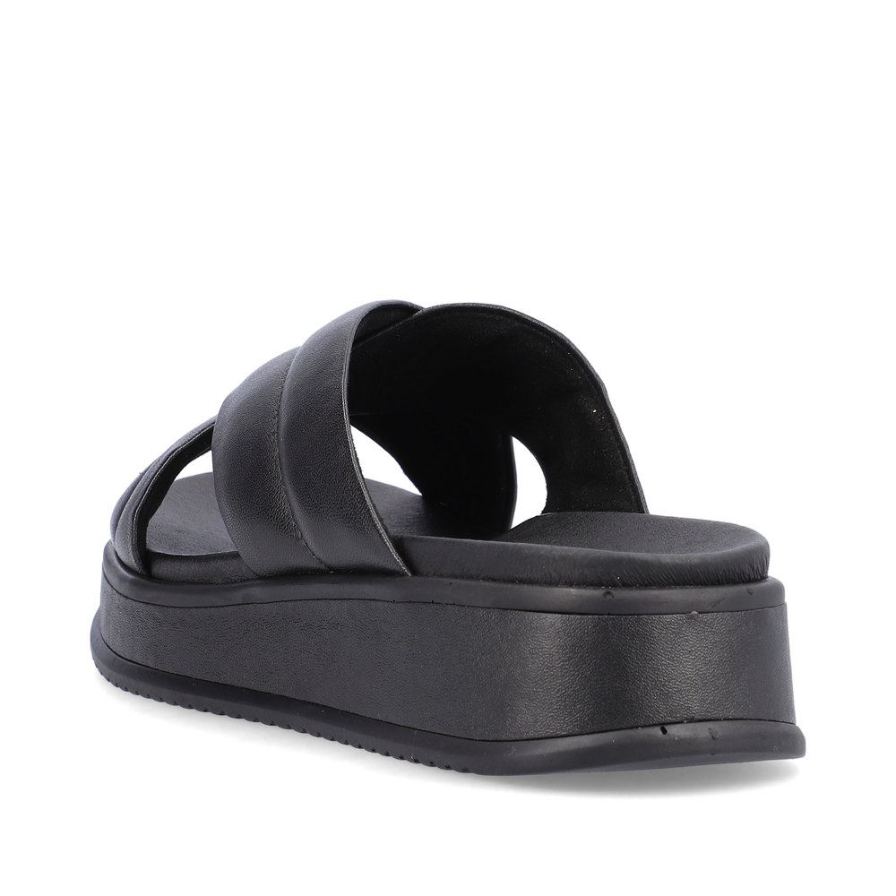Rieker EVOLUTION Damen Pantolette Leder schwarz S13  W0802-00 