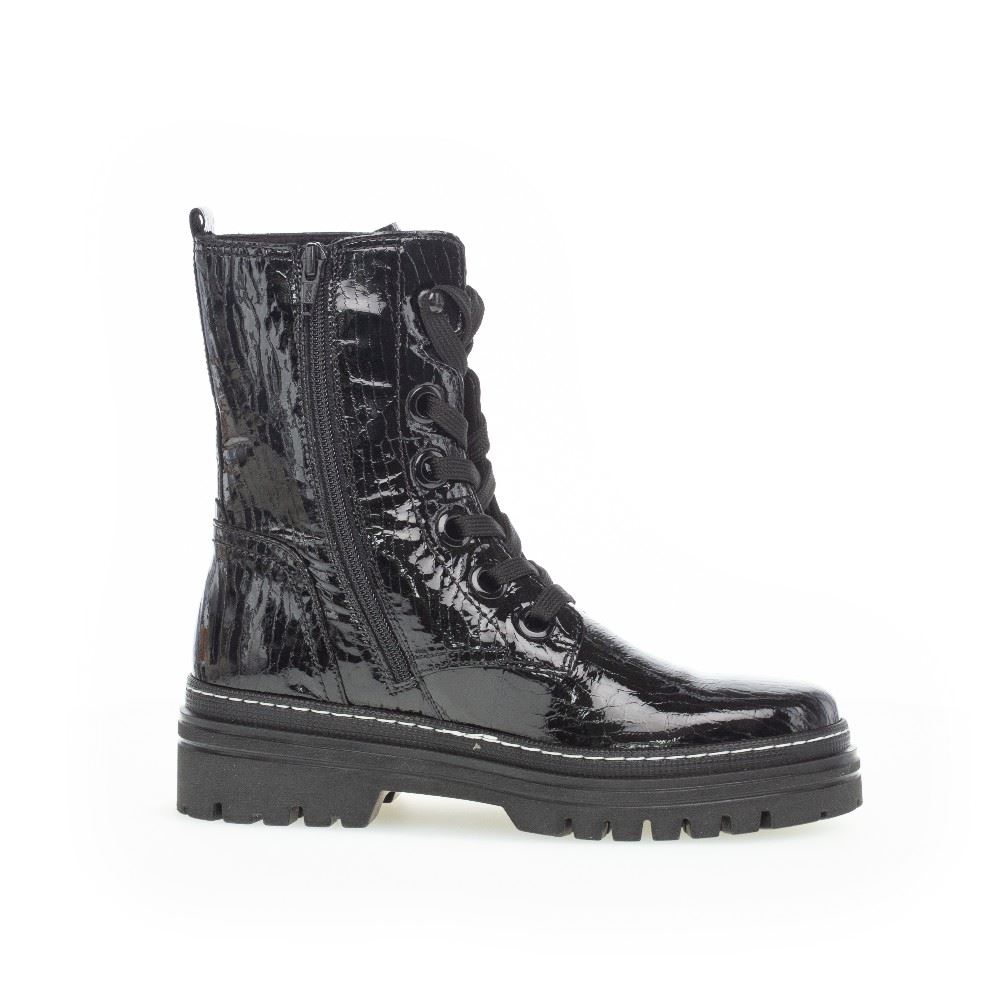 Gabor Schnürstiefelette schwarz S21 71.721.90 5,5 | schwarz (weiss) | F