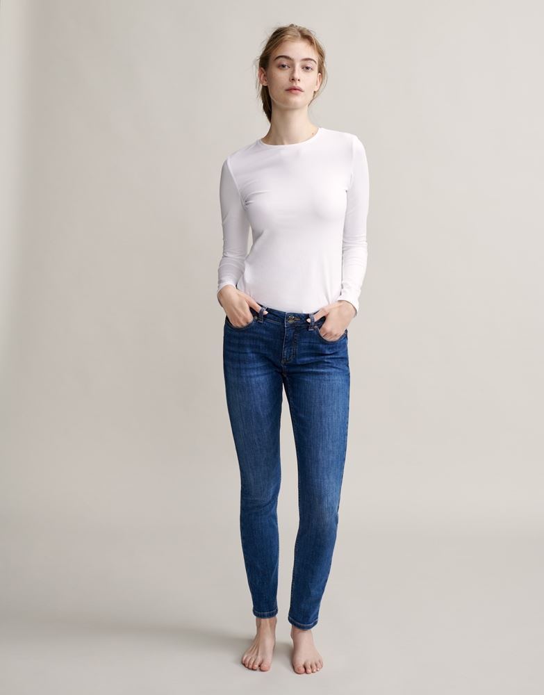 OPUS Skinny Jeans Elma strong blue blau S22 247819066 